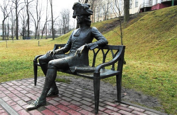 Statue in Grodno park, Belarus