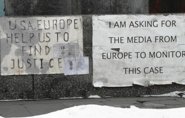 another protest sign, Chisinau, Moldova