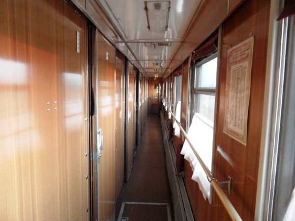 passenger train hallway