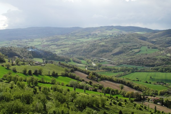 View of Tiber Valley from Todi, Italy