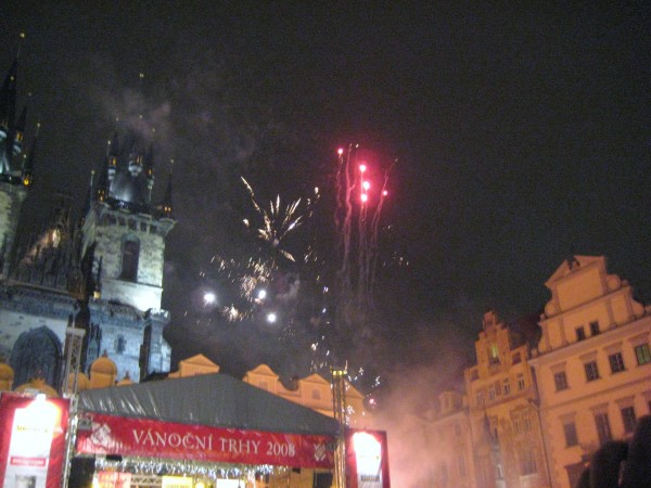 Prague fireworks