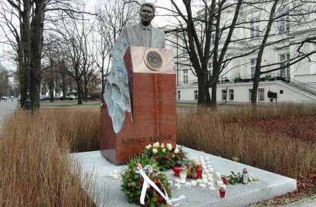Reagan monument, Warsaw, Poland