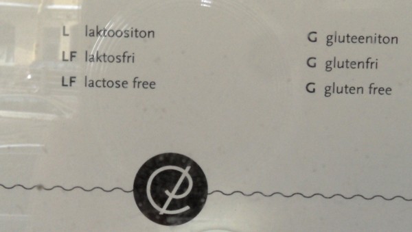 menu labels, Helsinki, Finland