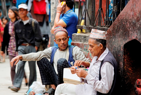 Elderly men in Kathmandu